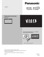 Preview for 1 page of Panasonic TH-85X940A Viera Operating Instructions Manual