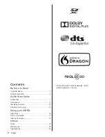 Preview for 2 page of Panasonic TH-85X940A Viera Operating Instructions Manual