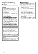 Предварительный просмотр 4 страницы Panasonic TH-86EQ1W Operating Instructions Manual