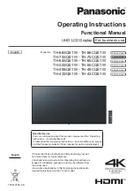 Panasonic TH-86SQE1W Operating Instructions (Functional Manual) preview