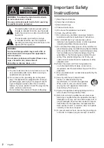 Preview for 2 page of Panasonic TH-98SQ1W Operating Instructions - Basic Manual