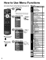 Предварительный просмотр 22 страницы Panasonic TH-C42HD18 Quick Start Manual