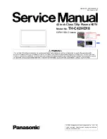 Preview for 1 page of Panasonic TH-C50HD18 Service Manual