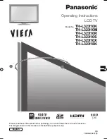 Preview for 1 page of Panasonic TH-L32A10K Viera Operating Instructions Manual