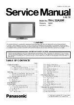 Preview for 1 page of Panasonic TH-L32A20R Service Manual