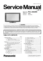 Panasonic TH-L32A20X Service Manual preview