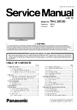 Preview for 1 page of Panasonic TH-L32C3D Service Manual