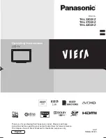 Preview for 1 page of Panasonic TH-L32D25A Viera Operating Instructions Manual