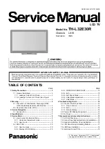 Preview for 1 page of Panasonic TH-L32E30R Service Manual