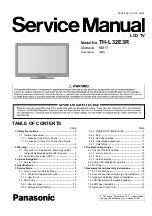 Preview for 1 page of Panasonic TH-L32E3R Service Manual