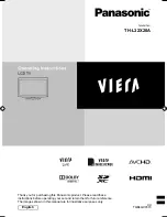 Preview for 1 page of Panasonic TH-L32X20A Operating Instructions Manual