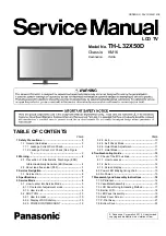 Preview for 1 page of Panasonic TH-L32X50D Service Manual