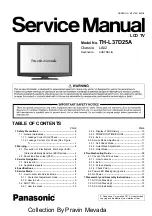 Panasonic TH-L37D25A Viera Service Manual preview