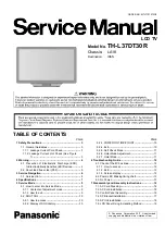 Preview for 1 page of Panasonic TH-L37DT30R Service Manual