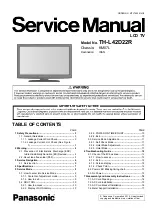 Preview for 1 page of Panasonic TH-L42D22R Service Manual