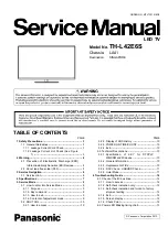 Предварительный просмотр 1 страницы Panasonic TH-L42E6S Service Manual