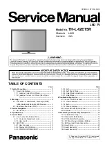 Предварительный просмотр 1 страницы Panasonic TH-L42ET5R Service Manual