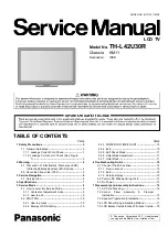 Panasonic TH-L42U30R Service Manual preview