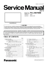 Предварительный просмотр 1 страницы Panasonic TH-L55ET60M Service Manual