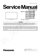 Preview for 1 page of Panasonic TH-P42GT50D Service Manual