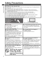 Предварительный просмотр 4 страницы Panasonic TH-P42VT30M Operating Instructions Manual