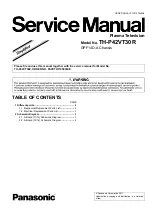 Preview for 1 page of Panasonic TH-P42VT30R Service Manual