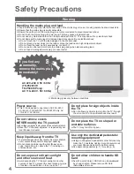 Preview for 4 page of Panasonic TH-P42X10D Operating Instructions Manual