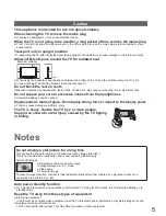 Preview for 5 page of Panasonic TH-P42X10D Operating Instructions Manual