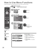 Preview for 20 page of Panasonic TH-P42X10D Operating Instructions Manual