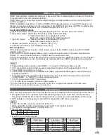 Preview for 49 page of Panasonic TH-P42X20Z Operating Instructions Manual