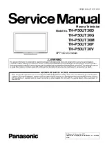 Preview for 1 page of Panasonic TH-P50UT30G Service Manual