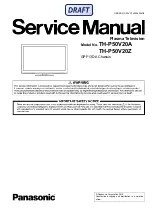 Preview for 1 page of Panasonic TH-P50V20Z Service Manual