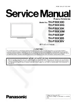 Preview for 1 page of Panasonic TH-P50X30G Service Manual