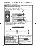 Предварительный просмотр 73 страницы Panasonic TH-P52V20Z Operating Instructions Manual