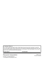 Preview for 1 page of Panasonic TH-P55VT30A Operating Instructions Manual