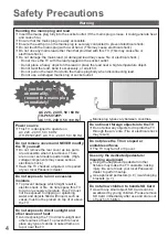 Preview for 4 page of Panasonic TH-P65VT20D Operating Instructions Manual