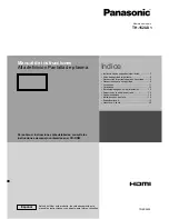 Preview for 1 page of Panasonic TH152UX1 - 152" PLASMA TV Manual De Instrucciones