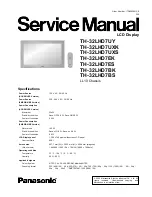 Preview for 1 page of Panasonic TH32LHD7UXK - 32" IND LCD TV Service Manual