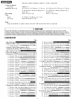 Предварительный просмотр 2 страницы Panasonic TH37PR10U - 37" PLASMA TELEVISION Service Manual