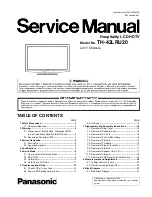 Panasonic TH42LRU20 - HOSPITALITY LCD HDTV Service Manual preview