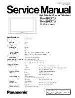 Panasonic TH42PE77U - 42" HD PLASMA TV Service Manual preview