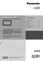 Panasonic TH42PF20ER Operating Instructions Manual preview