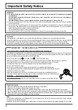 Preview for 2 page of Panasonic TH42PF20ER Operating Instructions Manual