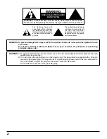 Предварительный просмотр 2 страницы Panasonic TH42PHW5UZ - 42" PLASMA TELEVISION Operating Instructions Manual