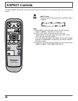 Предварительный просмотр 22 страницы Panasonic TH42PHW5UZ - 42" PLASMA TELEVISION Operating Instructions Manual