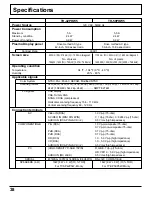 Предварительный просмотр 38 страницы Panasonic TH42PHW5UZ - 42" PLASMA TELEVISION Operating Instructions Manual