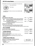 Предварительный просмотр 32 страницы Panasonic TH42PW3U - 42" PLASMA DISPLAY Operating Instructions Manual