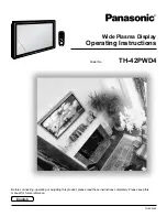 Предварительный просмотр 1 страницы Panasonic TH42PWD4UY - 42" PLASMA DISPLAY Operating Instructions Manual