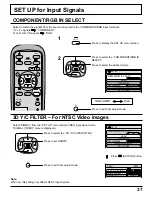 Предварительный просмотр 37 страницы Panasonic TH42PWD4UY - 42" PLASMA DISPLAY Operating Instructions Manual