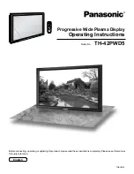 Panasonic TH42PWD5UY - 42" PLASMA TELEVISIO Operating Instructions Manual предпросмотр